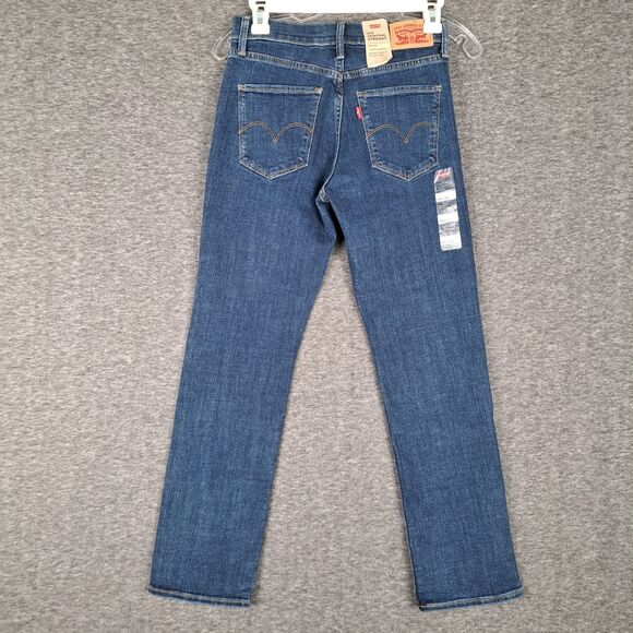 LEVI'S 314 Shaping Straight Sculpt Stretch Jeans Womens 25 26x27 Mid Rise NWT - Picture 2 of 13